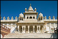 White marble mausoleum, Jaswant Thada. Jodhpur, Rajasthan, India ( color)