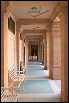 Corridor inside Umaid Bhawan Palace. Jodhpur, Rajasthan, India (color)