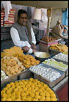 Man selling sweets and pastries. Jodhpur, Rajasthan, India (color)