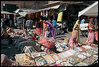 Jewelry stand in Sardar market. Jodhpur, Rajasthan, India (color)