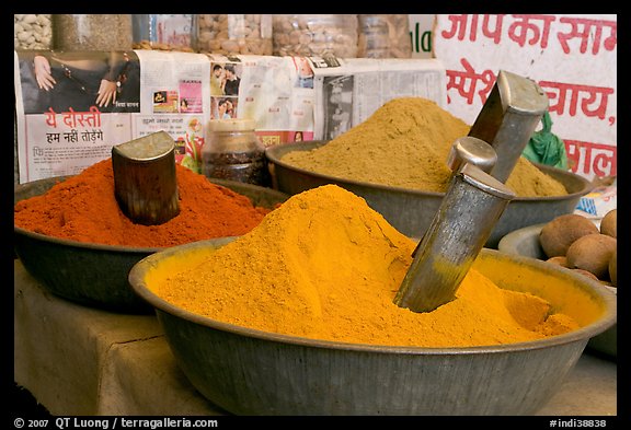 Spices, Sardar market. Jodhpur, Rajasthan, India (color)