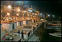 Aarti ceremony on the banks of the Ganga River. Varanasi, Uttar Pradesh, India (color)
