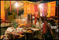 Vendor near Dasaswamedh Ghat at night. Varanasi, Uttar Pradesh, India (color)