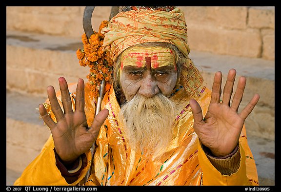 Holy man. Varanasi, Uttar Pradesh, India (color)