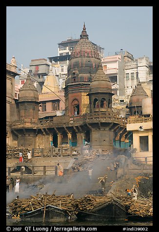 Manikarnika Ghat, most auspicious place to be cremated. Varanasi, Uttar Pradesh, India