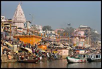 Crowds at Dasaswamedh Ghat. Varanasi, Uttar Pradesh, India ( color)