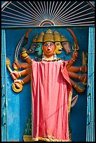 Multi-headed Hindu deity. Varanasi, Uttar Pradesh, India (color)