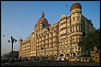 Taj Mahal Palace Hotel and pigeons. Mumbai, Maharashtra, India (color)