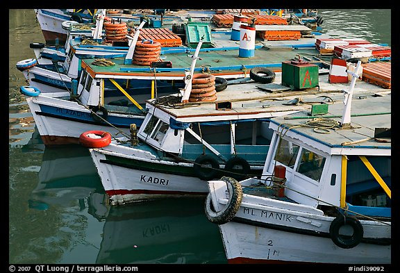 Tour boats. Mumbai, Maharashtra, India (color)