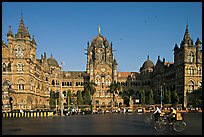 Chhatrapati Shivaji Terminus (Victoria train station), late afternoon. Mumbai, Maharashtra, India ( color)