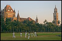 Cricket players, Oval Maiden, High Court, and University of Mumbai. Mumbai, Maharashtra, India