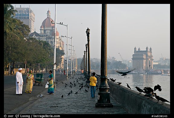 Waterfront, Colaba, early morning. Mumbai, Maharashtra, India