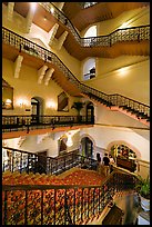 Staircase inside Taj Mahal Palace Hotel. Mumbai, Maharashtra, India