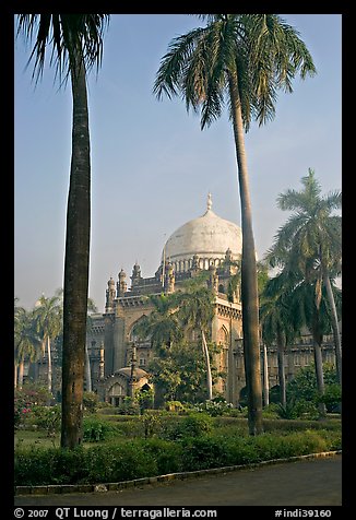Chhatrapati Shivaji Mahraj Vastu Sangrahalaya gardens. Mumbai, Maharashtra, India (color)