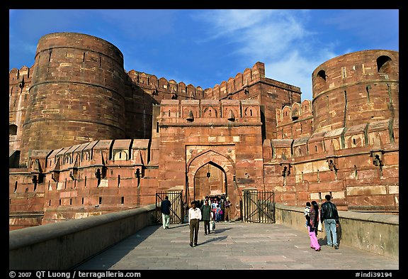 Amar Singh Gate, Agra Fort. Agra, Uttar Pradesh, India (color)
