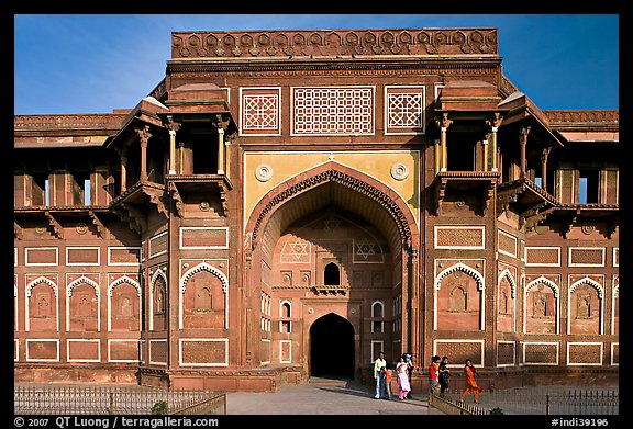 Gate of Jehangiri Mahal, Agra Fort. Agra, Uttar Pradesh, India