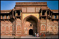 Gate of Jehangiri Mahal, Agra Fort. Agra, Uttar Pradesh, India (color)