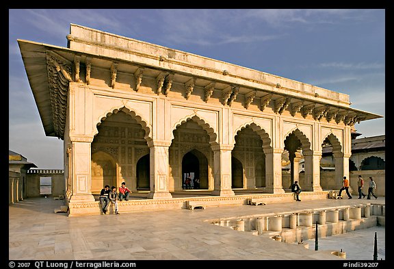 Khas Mahal white marble palace, Agra Fort. Agra, Uttar Pradesh, India (color)