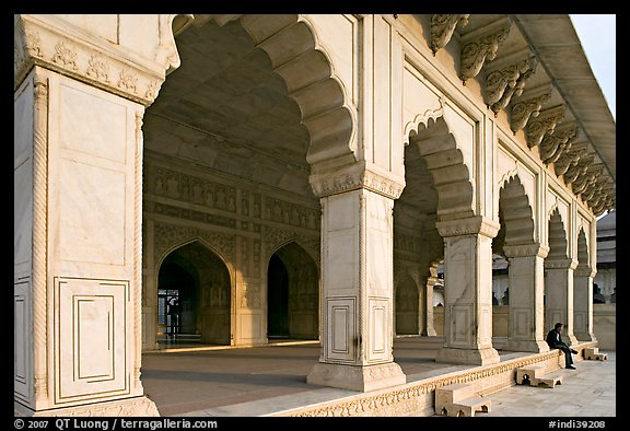 Khas Mahal main pavilion, Agra Fort. Agra, Uttar Pradesh, India (color)