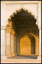 White marble rches, Khas Mahal, Agra Fort. Agra, Uttar Pradesh, India (color)