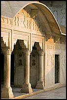 Columns, Khas Mahal, Agra Fort. Agra, Uttar Pradesh, India (color)