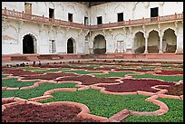 Ornamental gardens, Agra Fort. Agra, Uttar Pradesh, India (color)