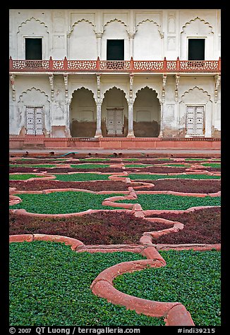 Anguri Bagh garden in Mugha style, Agra Fort. Agra, Uttar Pradesh, India