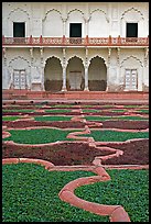 Anguri Bagh garden in Mugha style, Agra Fort. Agra, Uttar Pradesh, India (color)