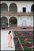 Woman in Anguri Bagh garden, Agra Fort. Agra, Uttar Pradesh, India ( color)