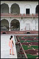 Woman in Anguri Bagh garden, Agra Fort. Agra, Uttar Pradesh, India