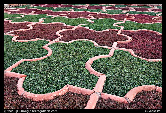Geometric patterns in Anguri Bagh garden, Agra Fort. Agra, Uttar Pradesh, India