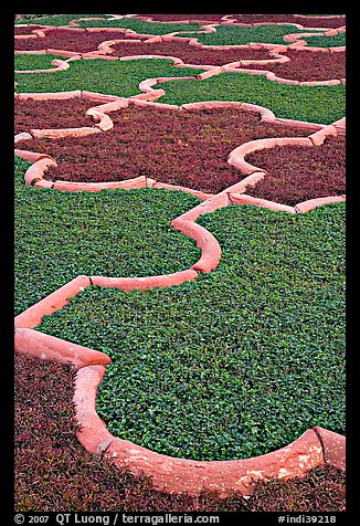 Geometric designs in Anguri Bagh garden, Agra Fort. Agra, Uttar Pradesh, India