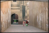 Inside main gate, Agra Fort. Agra, Uttar Pradesh, India (color)