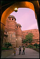 Main gate, Agra Fort, sunset. Agra, Uttar Pradesh, India