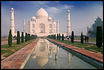 Taj Mahal and reflection, morning. Agra, Uttar Pradesh, India