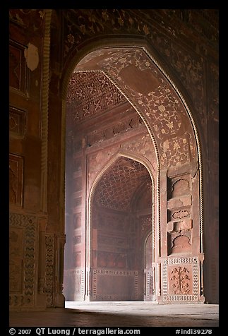 Arches in Jawab, Taj Mahal. Agra, Uttar Pradesh, India (color)