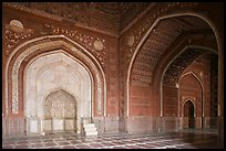 Side sanctuary of Taj Mahal masjid. Agra, Uttar Pradesh, India (color)