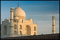 Taj Mahal and minarets, late afternoon. Agra, Uttar Pradesh, India (color)