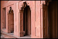 Facade detail of the Treasury building. Fatehpur Sikri, Uttar Pradesh, India ( color)