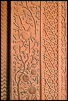 Intricate carvings on the Rumi Sultana building. Fatehpur Sikri, Uttar Pradesh, India (color)