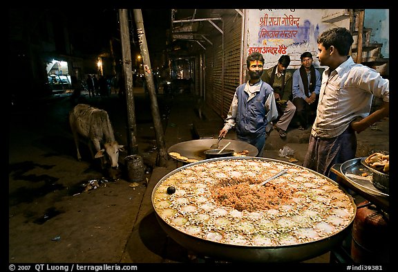 Food vendors by night. Bharatpur, Rajasthan, India