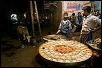 Food vendors by night. Bharatpur, Rajasthan, India (color)