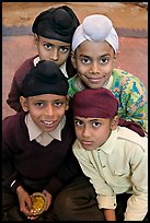 Sikh boys. Bharatpur, Rajasthan, India