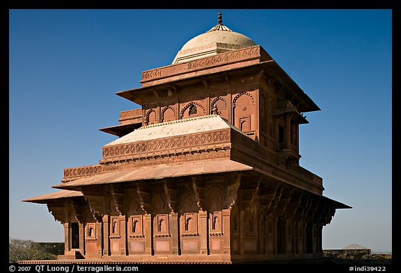 Birbal Bhavan pavilion, afternoon. Fatehpur Sikri, Uttar Pradesh, India