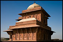 Birbal Bhavan pavilion, afternoon. Fatehpur Sikri, Uttar Pradesh, India (color)