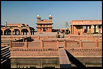 Ornamental pool and main courtyard. Fatehpur Sikri, Uttar Pradesh, India ( color)