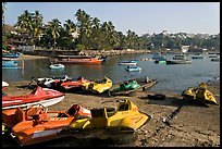 Jetboats, Dona Paula harbor. Goa, India (color)