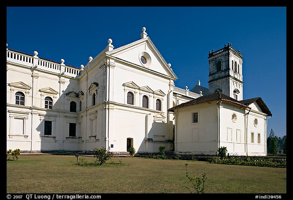 Se Cathedral fron the side, Old Goa. Goa, India