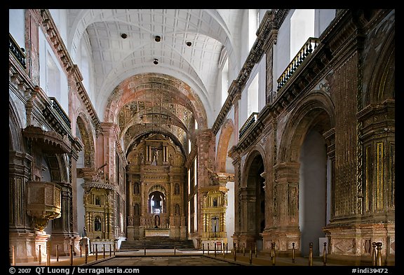 Church of St Francis of Assisi interior, Old Goa. Goa, India (color)