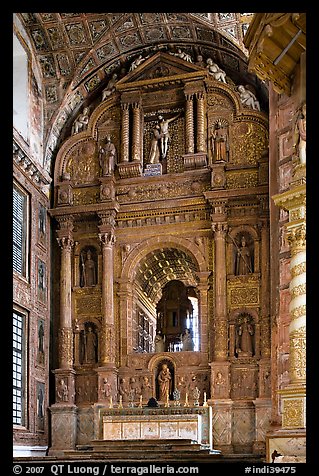 Main altar, Church of St Francis of Assisi, Old Goa. Goa, India (color)